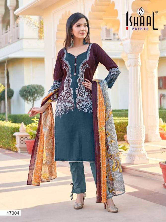 Ishaal Gulmohar 17 Latest Pure lawn Karachi Cotton Dress Material Collection 